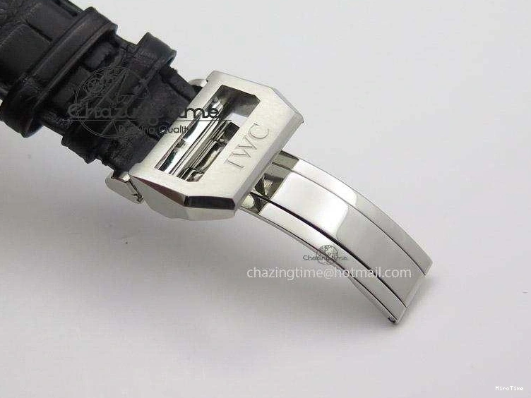 MIROTIME 0601 Breathable Portuguese Tourbillon Mystere SS TF Best Edition White Dial on Black Croc Leather Strap 7384